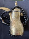 Vtg Handmade Brass Dallah Middle Eastern Coffee Pot  Tea Pot 12 5 In Tall