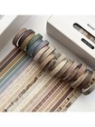 Yubbaex Vintage Washi Tape Set 20 Rolls Skinny Retro Decorative Masking Tapes
