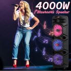 Triple 8  Woofer Large Bluetooth Speaker Rechargeable Stereo Karaoke Machine Mic