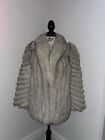 Vintage Saga Fox Genuine Mink Fur Coat Jacket Luxury Silver Label Soft Size S-m