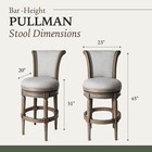 Pullman High-back Kitchen Swivel Bar Stool  Reclaimed Oak  Bar Height for Parts 