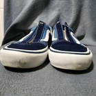 Vans Off The Wall Low Top Blue white Striped Sneakers Mens 8 500714