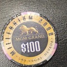 Very Rare Mgm Grand Las Vegas  100 Casino Chip Millennium 2000  Collectible