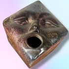 Vtg Face Sneeze Open Mouth Lips Tissue Box Cover Holder Glazed Ceramic Sculpture