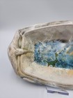 Bill Campbell Signed Pottery Blue   Green Crystalline Serving Tray Dish