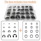 324pcs Carbon Steel Assortment Kit For Retaining Rings  12 Sizes Eclips And 1   
