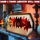  sound   Motion Activated  Opening closing Spell Book Halloween Animatronic Batt