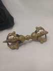 Antique Vintage Tibetan Buddhist Cast Brass Dorje Vajra 4  Temple Talisman