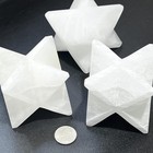 Large Selenite Crystal Merkaba Star Tetrahedron Gemstone Decor Carving