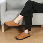 Mens Moccasin Slippers Indoor Outdoor House Slippers Warm Plush Fuzzy Memory    