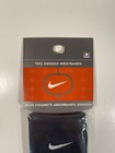 Nike Two Swoosh Wristbands  Ac0009 001  Black With White Swoosh  Early 2000   s 