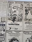 Jungle Book Grease Pete s Dragon Vintage Newspaper Clipping Movie Ad Page 1978