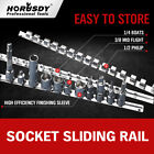 3 Socket Holder Sliding Rail Tray Organizer 1 4  3 8  1 2 mountable Steel Rack