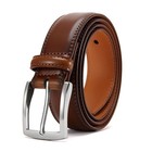 New Men s Pu Leather Dress Belt Automatic Buckle Adjustable Business Formal