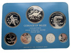 1975 Belize Silver Proof Coin Set  8  - 3 Oz Of Fine Silver