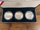 1994 Us Veterans Commemorative 90  Silver Dollars Proof 3 Coin Set With Ogp Box