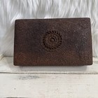 Antique Anglo - Indian Kashmir Wooden Carved Cigarette Trinket Jewelry Box