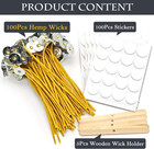 15cm Hemp Candle Wicks 100pcs  Hemp Braided Wick For Handamde Candle Making  Pre