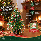 Diy Beaded Christmas Tree Kit  1 2 Pack Mini Tabletop Tree With 60 Thin Rods