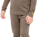 Organic Kids Matching Set   Merino Wool Base Layer Matching Outfit 160 Beige