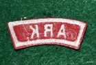 Vintage Boy Scout Red   White State Strip - Arkansas - Free Shipping