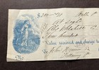 19th Century Canceled First National Bank Bank Check  1877