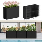 Rectangular Planter Box Large Planter Box Outdoor Metal Planters For Porch Yard
