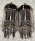 Matched Pair Rca 12ax7 Tubes Square Getter Grey Plates Tv7 Tested Strong