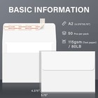 300pk White Paper Envelopes Self Seal A2 4 375x5 75 Inch Invitation Envelope 4x5