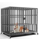 Extra Tall  large Heavy Duty Mobile Carbon Steel Dog Cage Crate Kennel With Tray