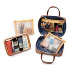 Stephanie Johnson Rosewood Ml Traveler  Cognac Cosmetic Case