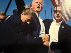 Donald Trump Autographed 8x10 Picture  W  Coa  Day Trump Was Shot 