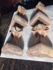 Set Of 4 Antique Wood Wooden Claw And Ball Feet Table Legs