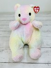 Ty Baby Pillow Pals Bearbaby Tie Die Pastel Vintage Plush W  Rattle Nwt 1999