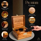 Moettik Large Acacia Wood Smell Proof Stash Organizer With 3 Airtight Jars