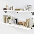  Long Shelves For Wall  40 Inch Floating Shelves 39 4 w X 8 d  Set Of 2 White