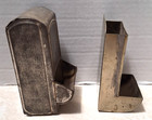 Vintage - Metal Matchstick Holder - Set Of 2 - Wall Mount - Bare Metal