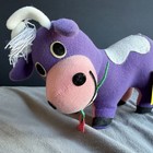 Vintage Dakin Dream Pets  chewzy Suzy Cow  Purple Plush Stuffed Animal W Tag