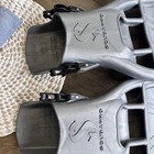 Scubapro Usa Medium Twin Jet Open Heel Swim Fins Gray Scuba Diving No Strap