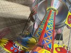Schylling Rocket Ride Carousel Tin Toy Collector Series With Box 2000- Dut s