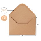 V-flap Kraft Envelopes  50 Pack  4 X 6 Inch  A4 4 5x6 5 