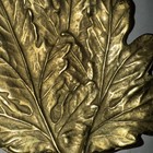 Vintage Virginia Metalcrafters Solid Brass Chrysanthemum Leaf Trinket Dish Tray