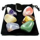 7 Stone Chakra Healing Tumbled Crystal Set  c1  With 8 Page Instruction Booklet
