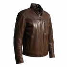 Fi Women s 80s Vintage Brown Oversized Leather Bomber Jacket Retro Fashion Style