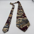 Vintage Polo Ralph Lauren Neck Tie Silk Diner Scene Van Rv Graphic Print Rare