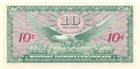 Usa mpc  10  Cents   1964  Series Of 641  Plate   3  Uncirculated Banknote Mm