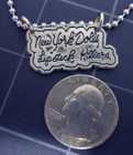 New York Dolls Pendant Stainless Ball Chain New Old Ny Lipstick Killers Necklace
