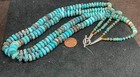 Gorgeous Tibetan Multi-strands Turquoise Heishi Necklace 23  b194g-w4 