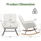 Nursery Rocking Chair Upholstered Glider Rocker  Beige