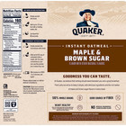 Quaker Instant Oatmeal  Maple   Brown Sugar  Individual Packets  1 51 Ounce  pac
